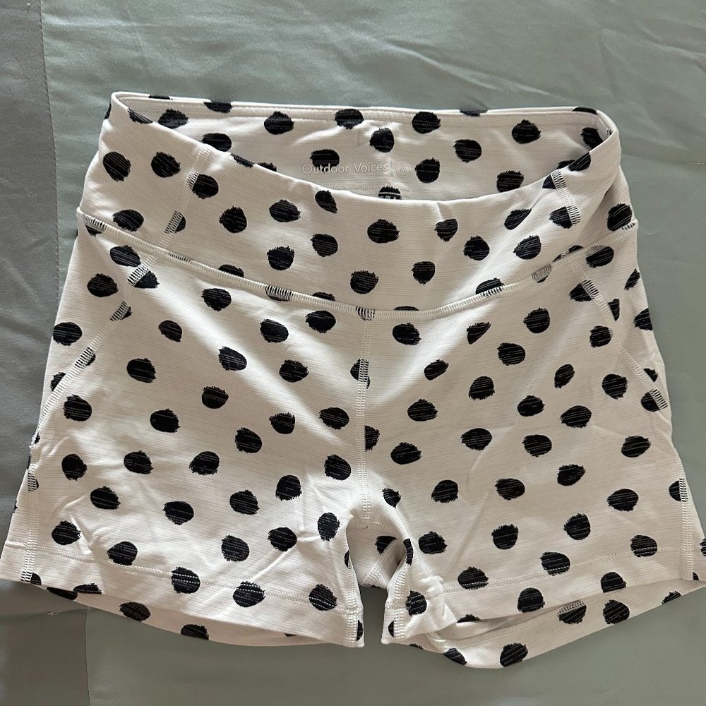 Outdoor Voices Cloud Polka Spandex Shorts